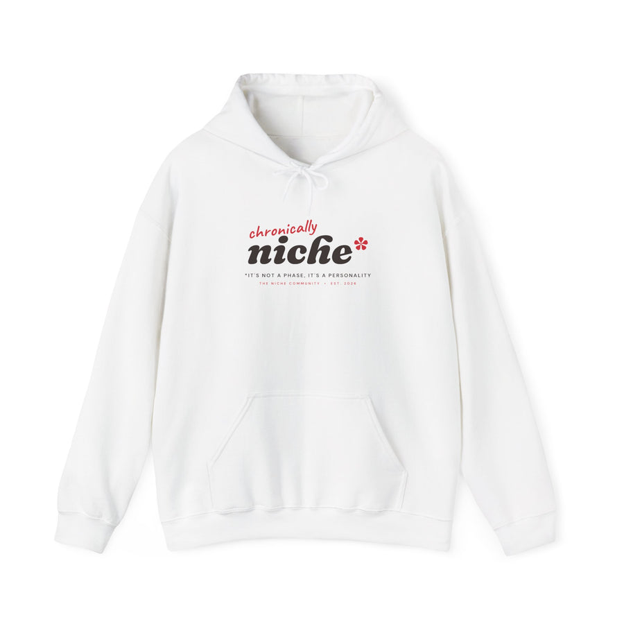 Chronically Niche* Hoodie, White