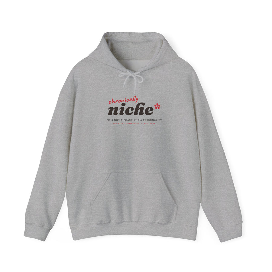 Chronically Niche* Hoodie, Sport Grey