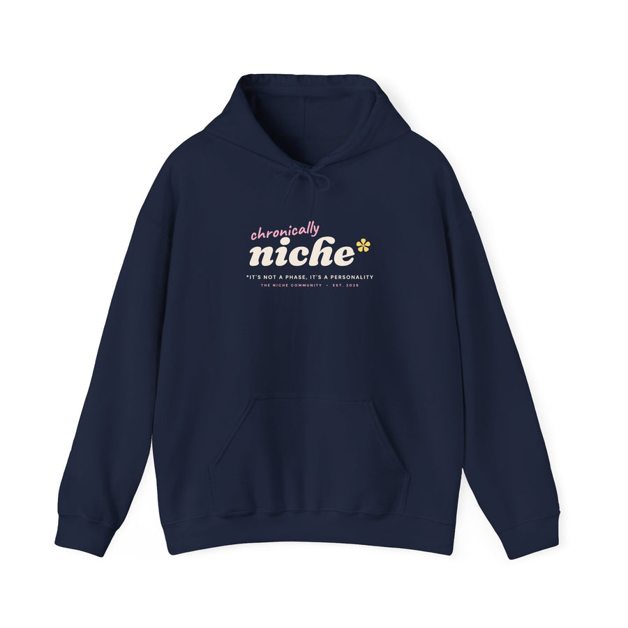 Chronically Niche* Hoodie, Navy