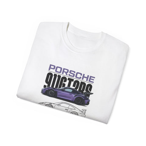 Porsche 911 GT3 Illustration Tee — Retro Race Blueprint Shirt