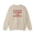Diamonds Too* Crewneck Sweatshirt in Sand, back