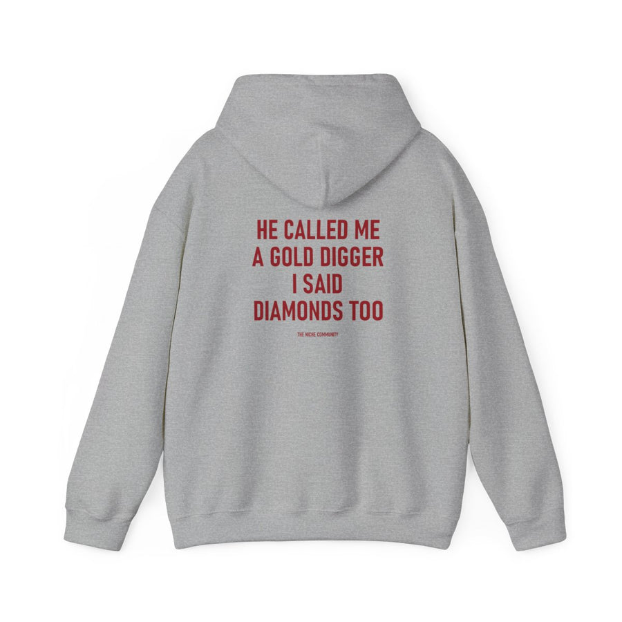 Diamonds Too* Hoodie, Sport Grey