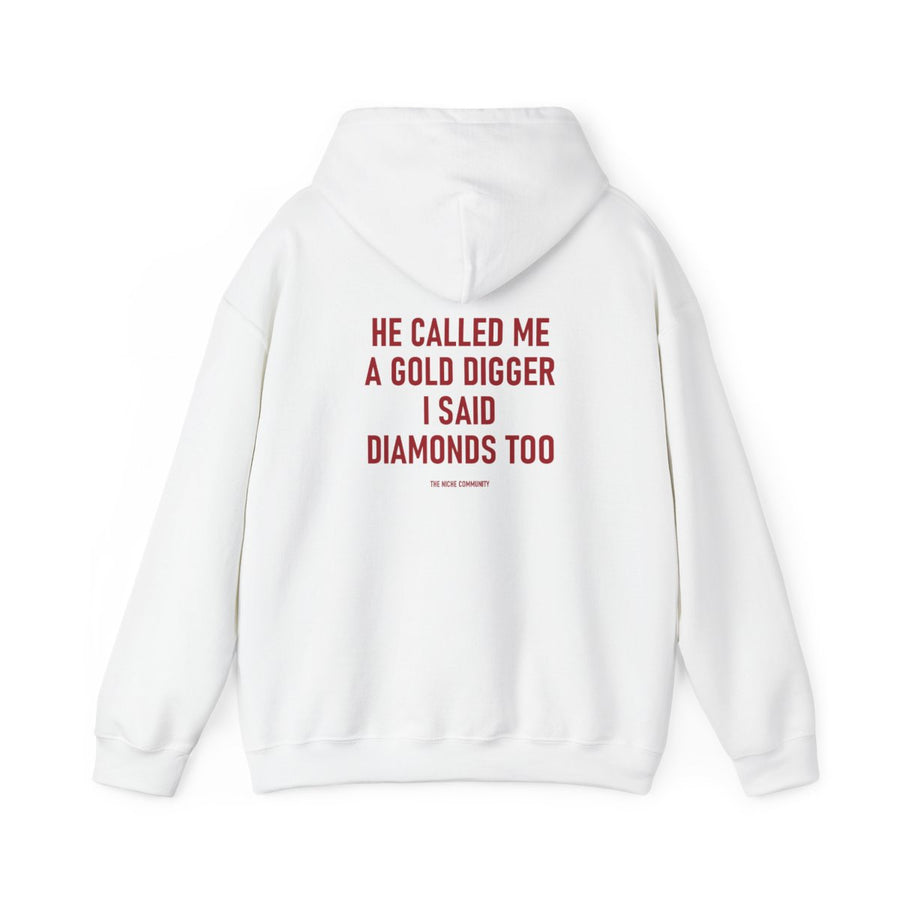 Diamonds Too* Hoodie, White
