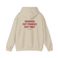 Flirt Today* Hoodie in Sand, back