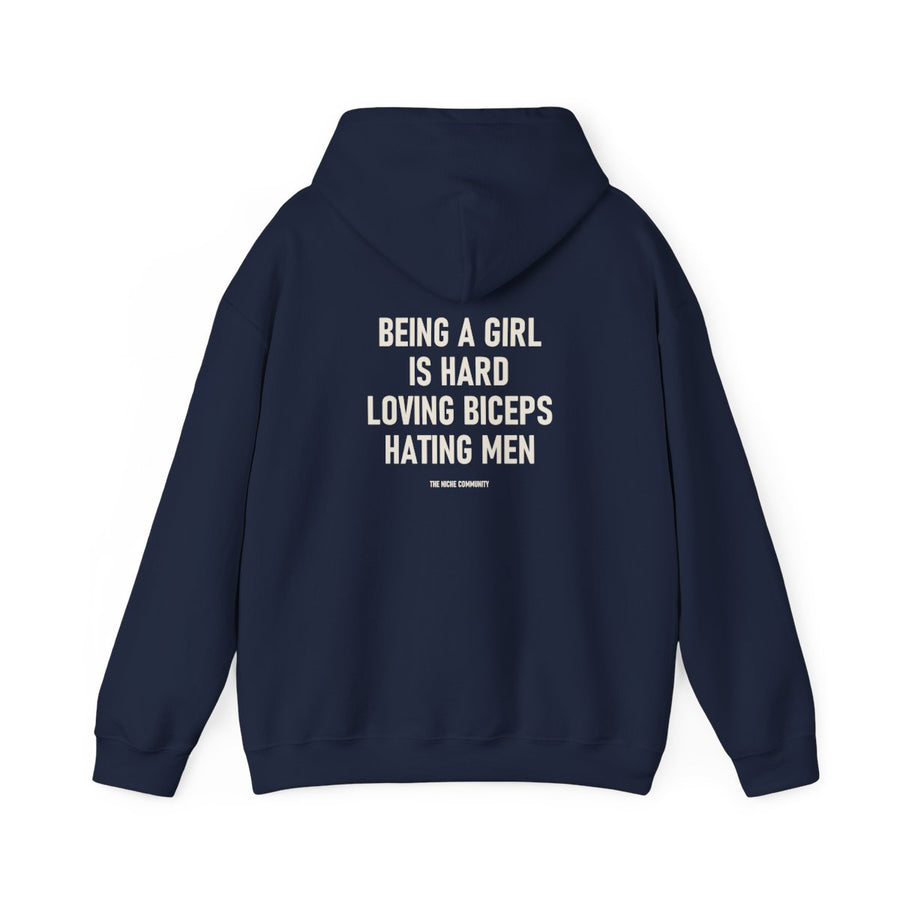 Loving Biceps* Hoodie, Navy
