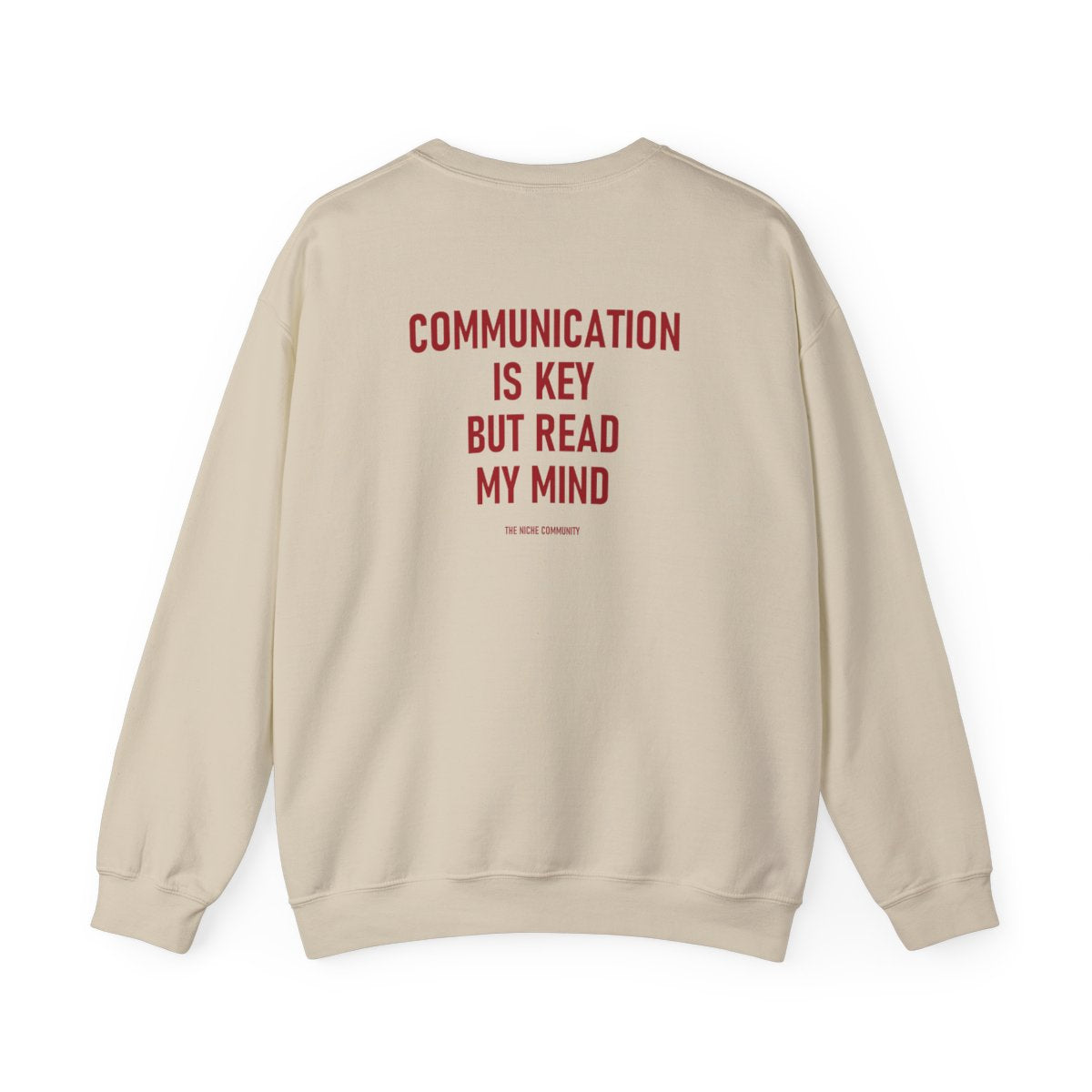 Read My Mind* Crewneck Sweatshirt in Sand, back