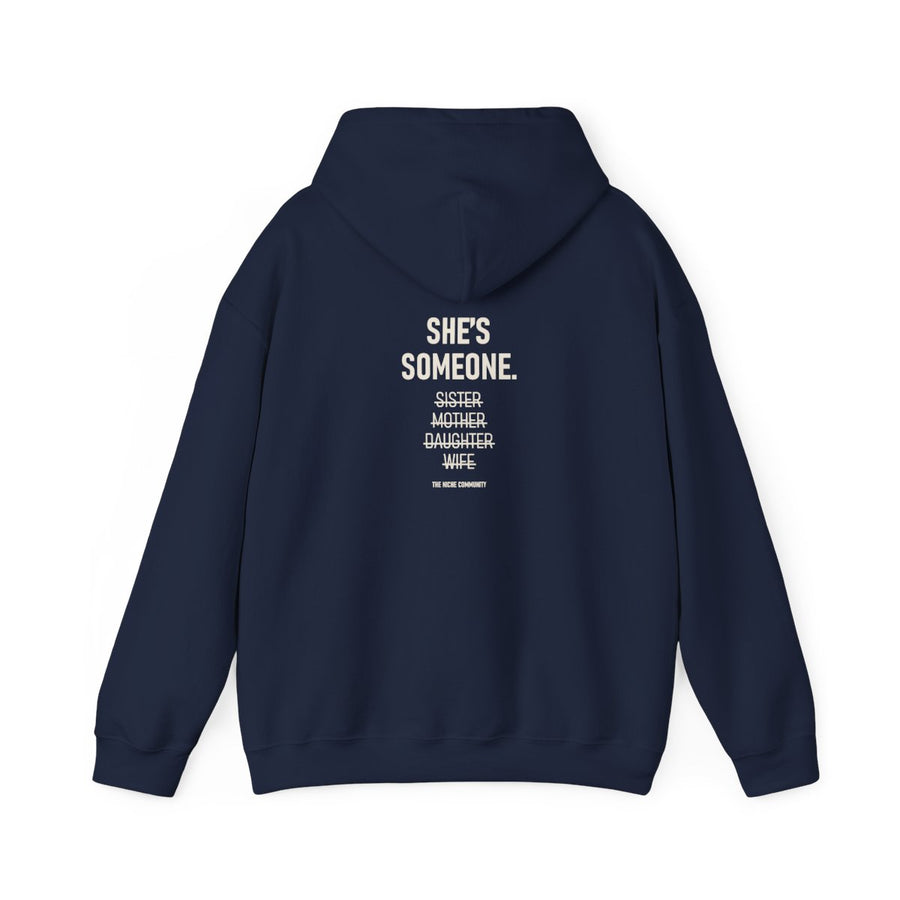 She's Someone* Hoodie, Navy