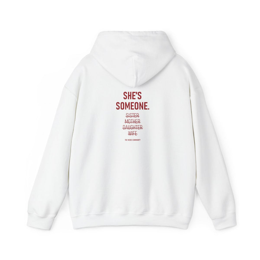 She's Someone* Hoodie, White